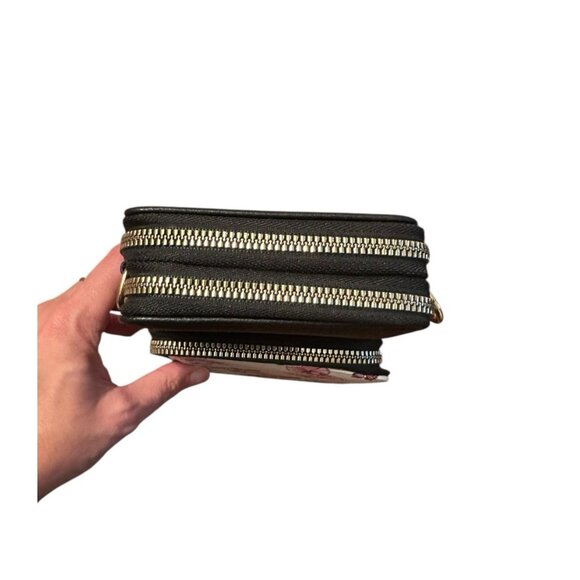 Alba Crossbody Floral Purse 8" Bag Black White NWOT Travel Strap Zipper - Picture 7 of 16